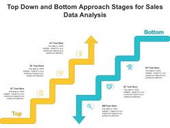 Top Down And Bottom Approach Stages For Sales Data Analysis Infographic Template