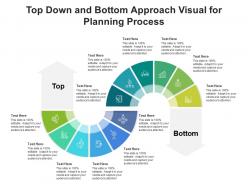 Top down and bottom approach visual for planning process infographic template