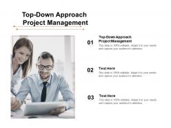 Top down approach project management ppt powerpoint presentation icon graphics download cpb