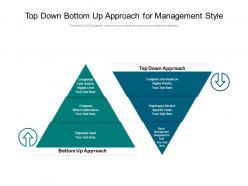 Top down bottom up approach for management style