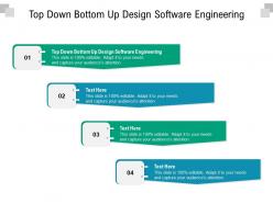 Top down bottom up design software engineering ppt powerpoint presentation ideas visual aids cpb