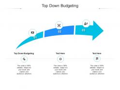 Top down budgeting ppt powerpoint presentation model slides cpb