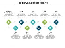 Top down decision making ppt powerpoint presentation icon diagrams cpb