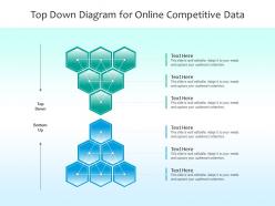 Top down diagram for online competitive data infographic template