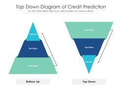 Top down diagram of credit prediction infographic template