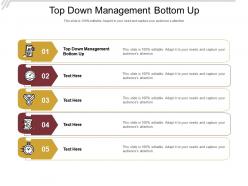 Top down management bottom up ppt powerpoint presentation pictures examples cpb