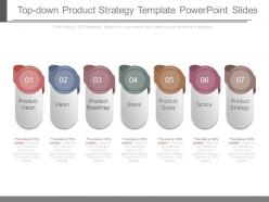 Top down product strategy template powerpoint slides