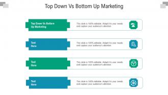 Top down vs bottom up marketing ppt powerpoint presentation pictures graphics cpb