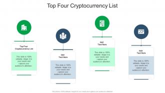 Top Four Cryptocurrency List In Powerpoint And Google Slides Cpb