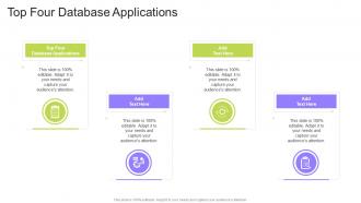 Top Four Database Applications In Powerpoint And Google Slides Cpb