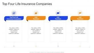 Top Four Life Insurance Companies In Powerpoint And Google Slides Cpb