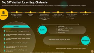 Top GPT Chatbot For Writing Chatsonic Revolutionizing Future With GPT ChatGPT SS V