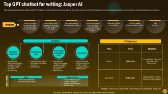 Top GPT Chatbot For Writing Jasper AI Revolutionizing Future With GPT ChatGPT SS V