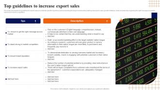 Top Guidelines To Increase Export Sales