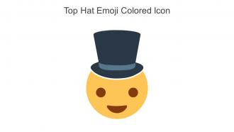 Top Hat Emoji Colored Icon In Powerpoint Pptx Png And Editable Eps Format