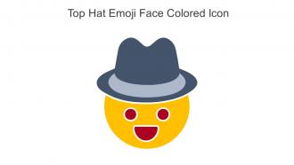 Top Hat Emoji Face Colored Icon In Powerpoint Pptx Png And Editable Eps Format