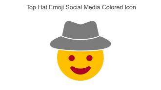 Top Hat Emoji Social Media Colored Icon In Powerpoint Pptx Png And Editable Eps Format