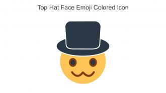 Top Hat Face Emoji Colored Icon In Powerpoint Pptx Png And Editable Eps Format
