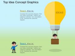 Top idea concept graphics flat powerpoint design