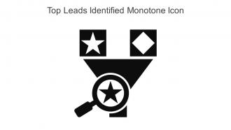 Top Leads Identified Monotone Icon In Powerpoint Pptx Png And Editable Eps Format