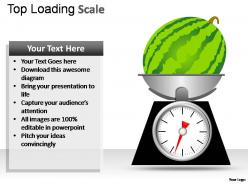 Top loading scale powerpoint presentation slides