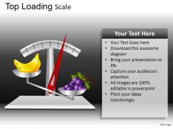 Top loading scale powerpoint presentation slides db
