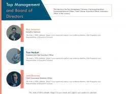 Top management and board of directors ppt powerpoint presentation background image