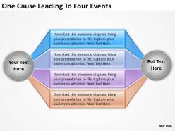 Top management consulting business one cause leading four events powerpoint templates