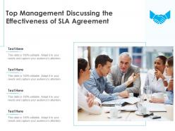 Top management discussing the effectiveness of sla agreement