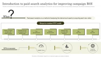 Top Marketing Analytics Trends Introduction To Paid Search Analytics For Improving Campaign Roi