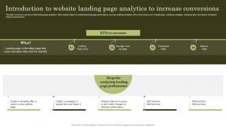 Top Marketing Analytics Trends Introduction To Website Landing Page Analytics To Increase Conversions