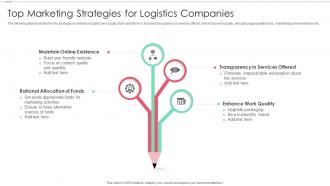 Top Marketing Strategies For Logistics Companies