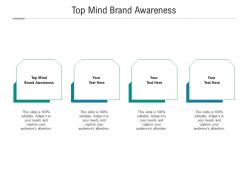 Top mind brand awareness ppt powerpoint presentation ideas example cpb