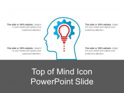 Top of mind icon powerpoint slide