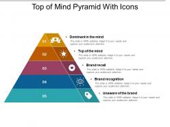 Top of mind pyramid with icons