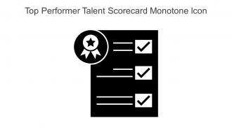 Top Performer Talent Scorecard Monotone Icon In Powerpoint Pptx Png And Editable Eps Format