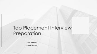 Top Placement Interview Preparation PPT Structure AT
