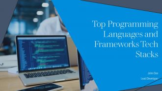Top Programming Languages And Frameworks Tech Stacks PPT Slides AT