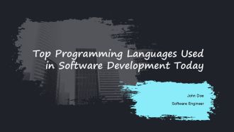 Top Programming Languages Used In Software Development Today PPT Mockup AT
