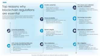 Top Reasons Why Blockchain Regulations Are Essential Ultimate Guide For Blockchain BCT SS V