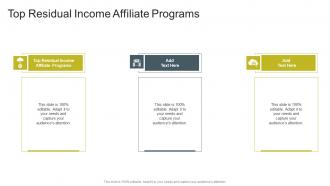 Top Residual Income Affiliate Programs In Powerpoint And Google Slides Cpb