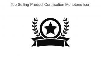 Top Selling Product Certification Monotone Icon in powerpoint pptx png and editable eps format
