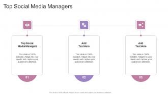 Top Social Media Managers In Powerpoint And Google Slides Cpb