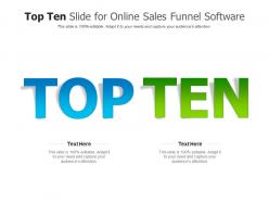 Top ten slide for online sales funnel software infographic template
