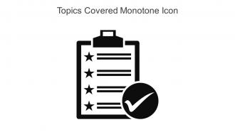 Topics Covered Monotone Icon In Powerpoint Pptx Png And Editable Eps Format