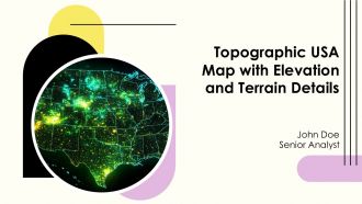 Topographic USA Map With Elevation And Terrain Details PPT Outline AT