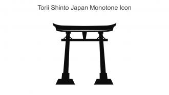 Torii Shinto Japan Monotone Icon In Powerpoint Pptx Png And Editable Eps Format