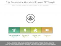 Total Administrative Operational Expense Ppt Sample