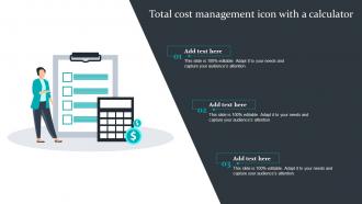 Total Cost Management Icon With A Calculator