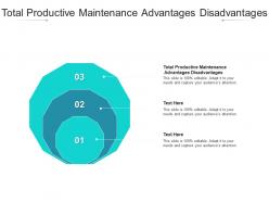 Total productive maintenance advantages disadvantages ppt powerpoint presentation inspiration slides cpb